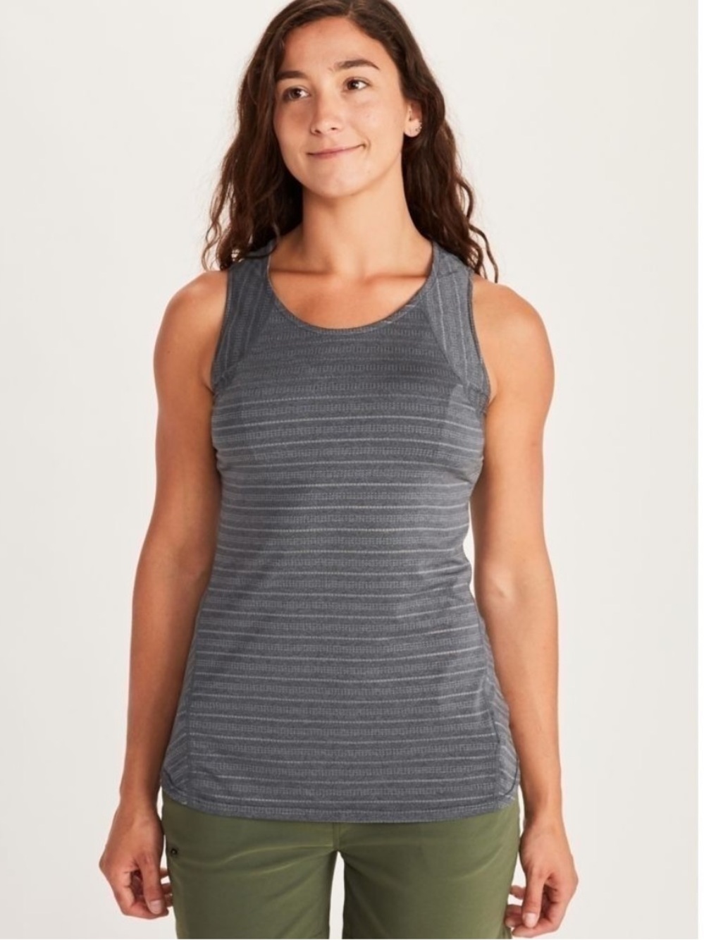 Marmot Ellie Tank Top XL Striped UPF 30 AirExchange Performance Outdoors Hiking